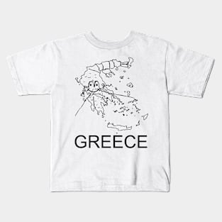 A funny map of Greece Kids T-Shirt